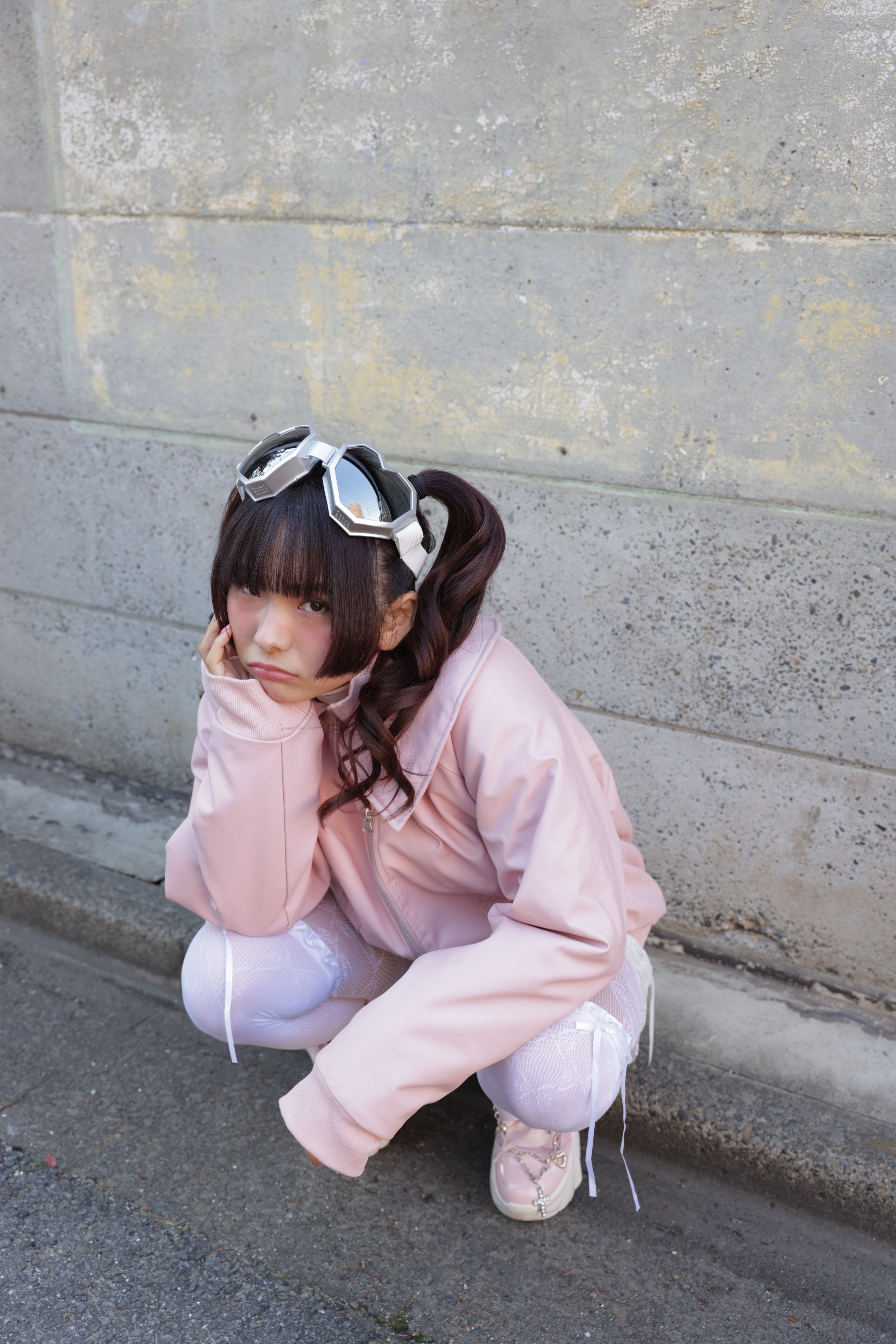 EMBROIDERY FAUX LEATHER BLOUSON