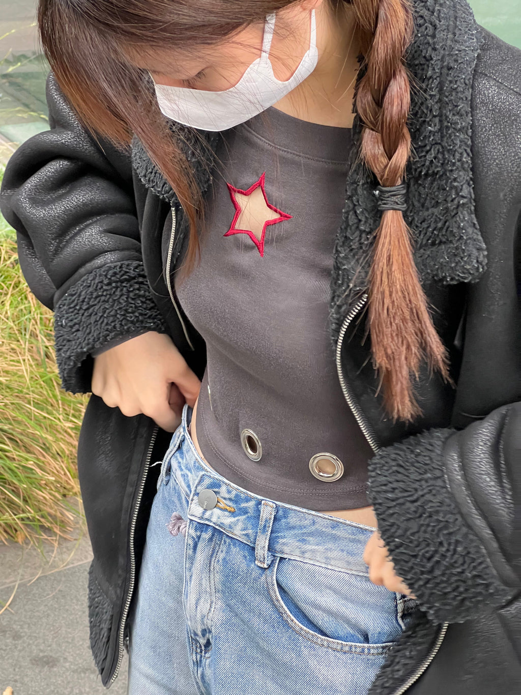 SHINE LOUD ONE STAR OFF SHOULDER TOPS