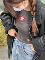 SHINE LOUD ONE STAR OFF SHOULDER TOPS